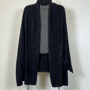 Barefoot Dreams CozyChic Ultra Lite Blanket Wrap Black Color Size S/M